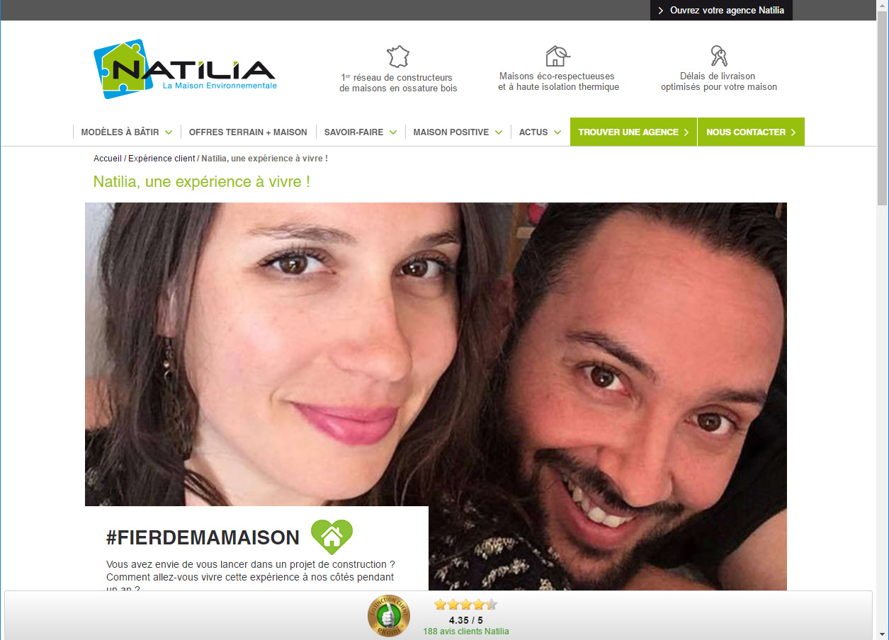 Natilia stories espace web client – Natilia : une web-série au service du contenu de marque