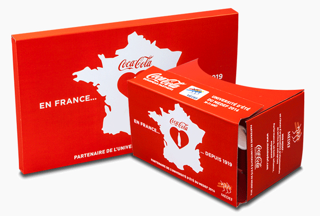 Cardboard sample Coca France – Du bon usage de la VR lors d’un salon professionnel
