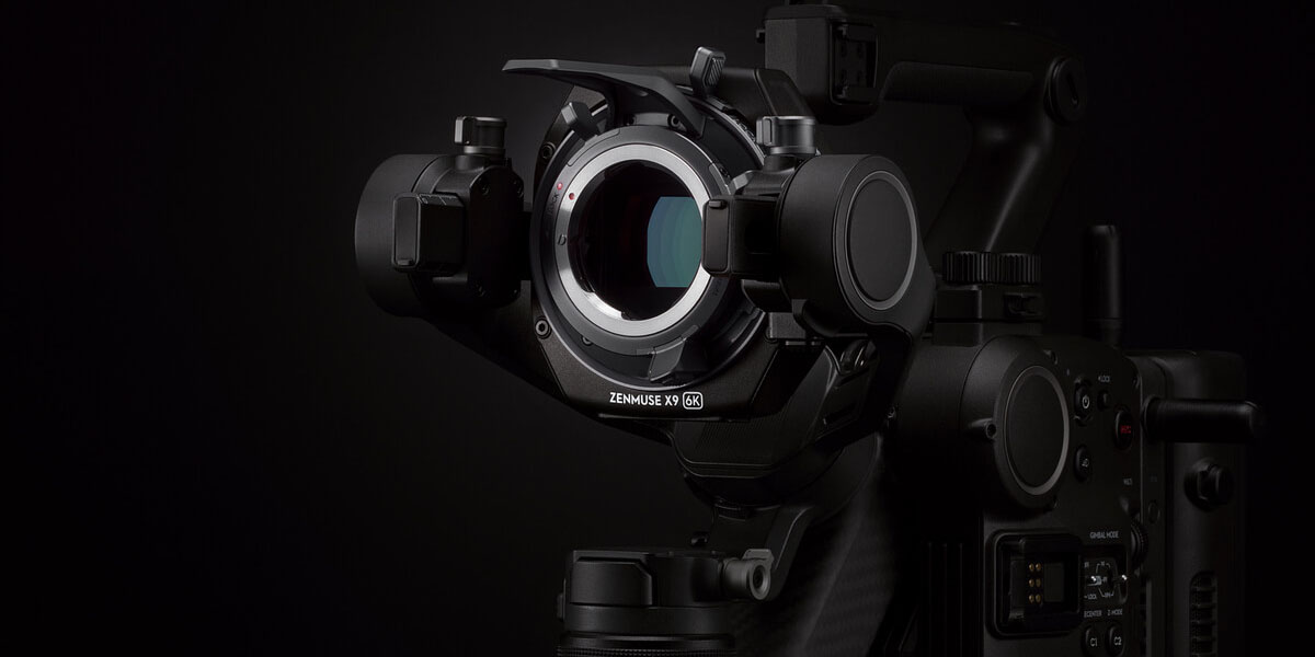 Tournage vidéo d'entreprise à Lyon : caméra Zenmuse X9 6K montée sur stabilisateur Ronin 4D